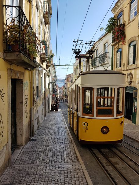 Tram in Lissabon